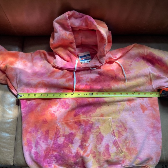 Tie dye burst hoodie unisex sweatshirt athleisure street style coastal - Picture 6 of 9
